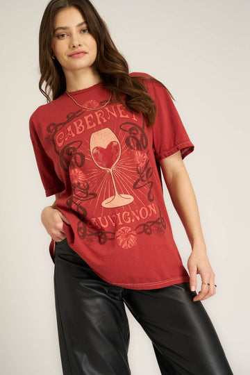 Cabernet Relaxed Tee - Sherry