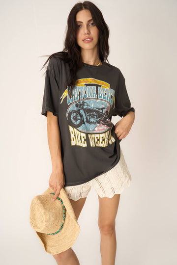 Daytona Bike Week Relaxed Tee in Vintage Black