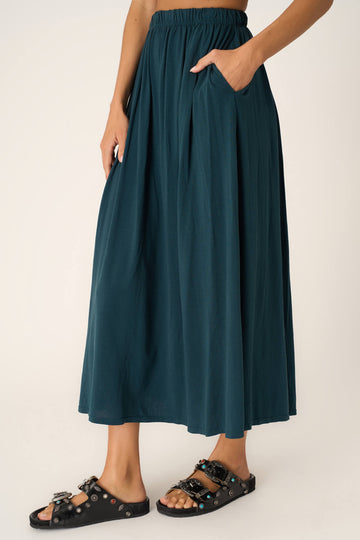 Mykonos Volume Skirt in Oceanic Teal