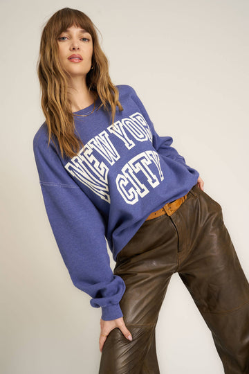 New York City Oversized Sweatshirt - Rich Indigo