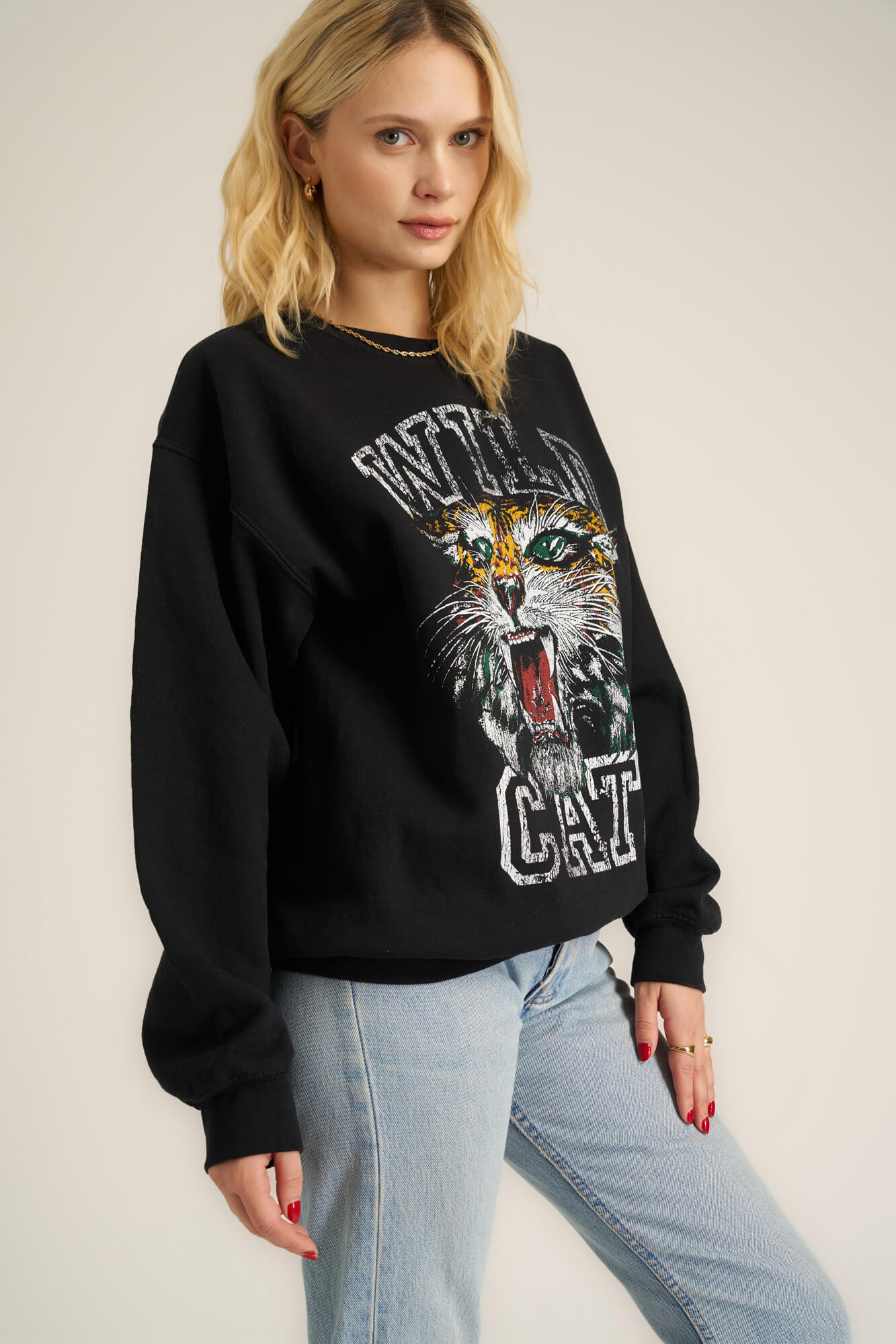 Project Social T Tiger Pullover Sweatshirt / TIGERS OVERSIZED outlet SWEATSHIRT - BRUSH